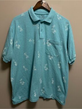 XMEX Warner Brothers Cartoon Polo Shirt Bigs Bunny Marvin the Martian Men 5XL